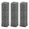 vidaXL Gabionų rinkinys, 3 vnt., cinkuota viela, 25 x 25 x 100 cm