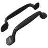 vidaXL Baldų rankena 2 vnt. Juoda 130 x 19,4 x 22,3 mm Aliuminis