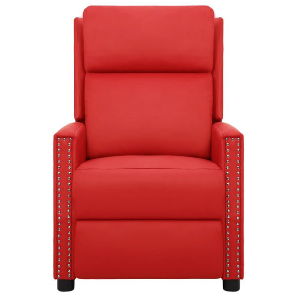 vidaXL Masažinis krėslas, raudonos spalvos, dirbtinė oda