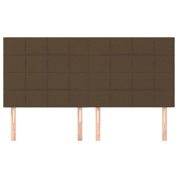 vidaXL Galvūgalis, tamsiai rudas, 160x5x118/128 cm, audinys