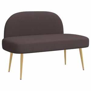 vidaXL Aptrauktas suolelis su atlo&scaron;u Tamsiai ruda 110 x 60 x 76 cm