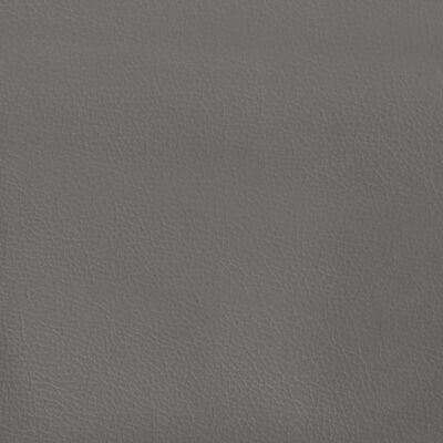 vidaXL Galvūgalis su auselėmis, pilkos, 183x16x118/128cm, dirbtinė oda