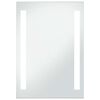 vidaXL Sieninis vonios kambario veidrodis su LED, 60x80cm