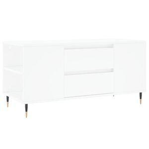 vidaXL Kavos staliukas, baltas, 102x44,5x50cm, apdirbta mediena