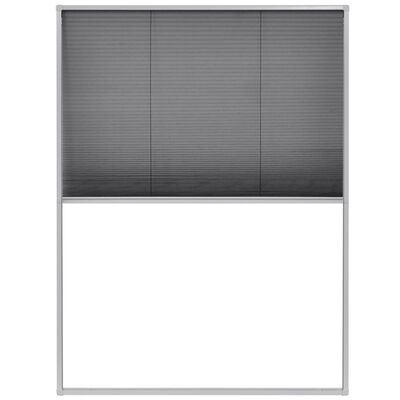 vidaXL Tinklelis nuo vabzdžių langams, plisuotas, aliuminis, 60x80cm