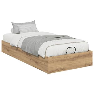 vidaXL Otomano lovos rėmas su saugykla Amatinė Ąžuolas 90 x 190 cm