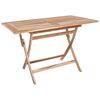 vidaXL Sulankstomas sodo stalas Natūrali 120 x 70 x 75,5 cm
