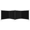vidaXL Kambario pertvara, 4 dalių, juodos spalvos, 698x180cm, audinys