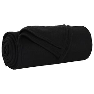 vidaXL Antklodė Juoda 170 x 130 cm 0.33 kg Flysas