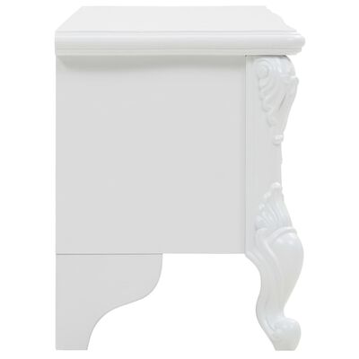 vidaXL Kavos staliukas, baltos spalvos, 115x35x45 cm