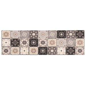 vidaXL Virtuvės kilimas Pilkai smėlio mozaika 150 x 45 cm