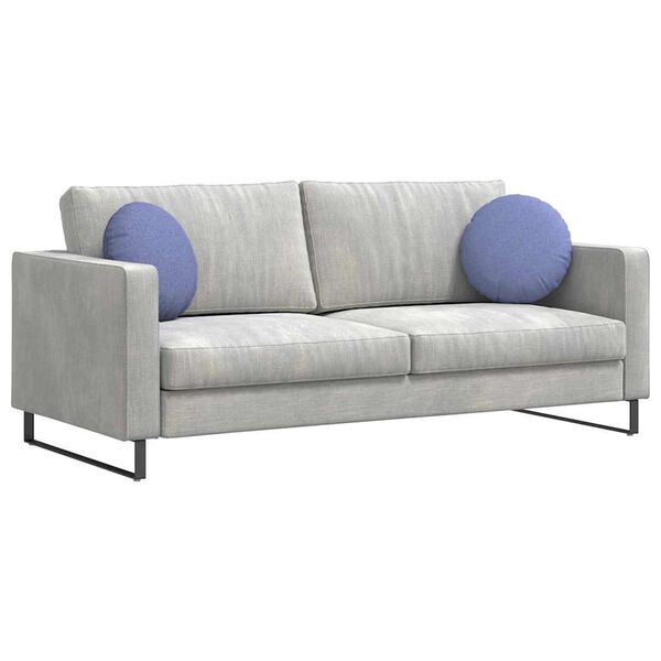 vidaXL Sėdynių pagalvėlės 2 pcs Džinsinės mėlynos &Oslash;40 x 13 cm audinys