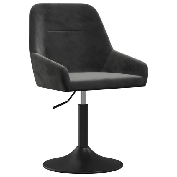 vidaXL Baro taburetė, tamsiai pilkos spalvos, aksomas