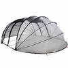 vidaXL Baseino palapinė kupolas Skaidrus 640 x 432 x 205 cm PVC