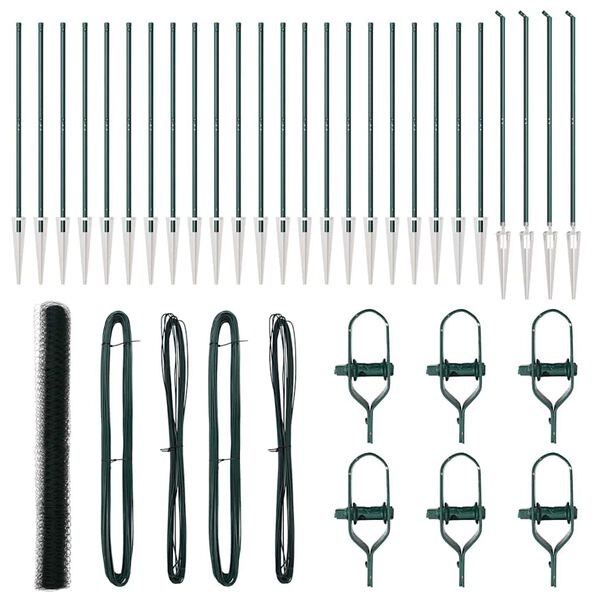 vidaXL Tvorelės stulpas Žalia 50 x 1,5 m (36 mm tinklas)