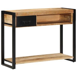 vidaXL konsolinis stalas 100x35x75 cm Tvirtas neapdorotas medis Mango