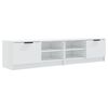 vidaXL TV spintelės, 2vnt., baltos, 80x35x36,5cm, mediena, blizgios