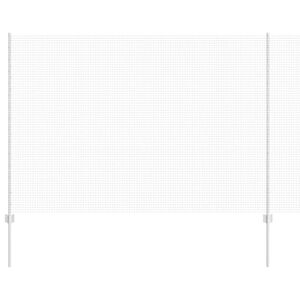 vidaXL Suvirintas vielos tvora su stulpeliais 25 x 1,5 m Sidabrinė