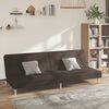 vidaXL Dvivietė sofa-lova, tamsiai rudos spalvos, audinys