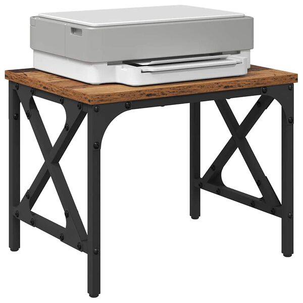 vidaXL Spausdintuvo laikiklis Senovinis medis 40 x 30 x 31 cm