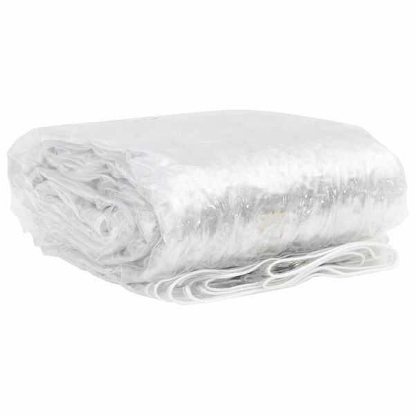 vidaXL Skaidrus brezentas su ąselėmis 2x8 m PVC