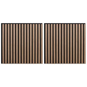 vidaXL Sienų plok&scaron;tės 2 pcs Ruda 60,5 x 60 cm
