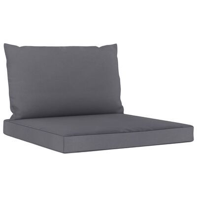 vidaXL Trivietė sodo sofa su antracito spalvos pagalvėlėmis