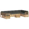 vidaXL Lauko sofos komplektas 8 pcs Balta ir antracito 59 x 59 x 37 cm