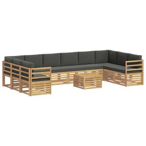 vidaXL Lauko sofos komplektas 8 pcs Balta ir antracito 59 x 59 x 37 cm