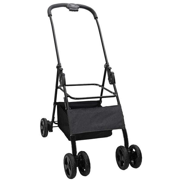 vidaXL Sulankstomas augintinio vežimėlis Juoda 81 x 47 x 99 cm