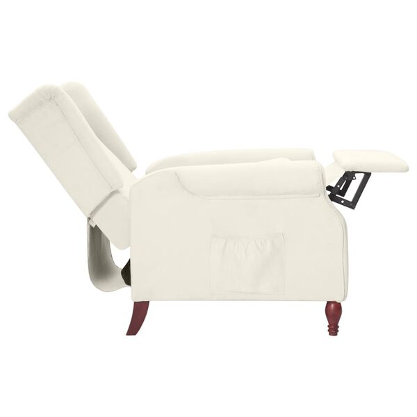 vidaXL Atlo&scaron;iamas krėslas, smėlio spalvos, mikropluo&scaron;to audinys