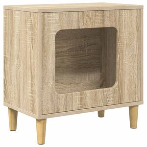 vidaXL Katės namelis Sonoma ąžuolo 51 x 30 x 52 cm Apdirbta mediena