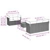vidaXL Sofos komplektas su pagalvėlėmis, 6 dalių, pilkas, poliratanas