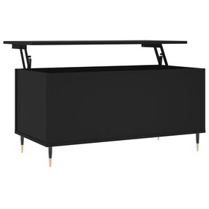 vidaXL Kavos staliukas, juodos spalvos, 90x44,5x45cm, apdirbta mediena