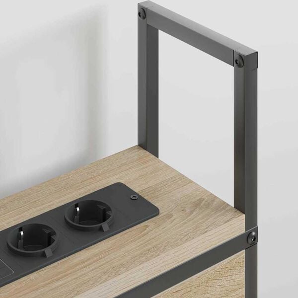 vidaXL Saugojimo Lovos Atlo&scaron;as su Įkrovimo Stotimi Sonoma ąžuolas