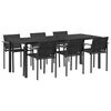 vidaXL Lauko baldų komplektas 7 pcs Juoda ir Antracitas Tekstilenas