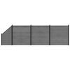 vidaXL Tvoros rinkinys 619 x 186 cm WPC ir aliuminis Pilka