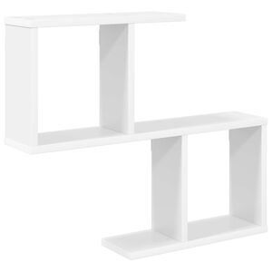 vidaXL Sieninė lentyna Balta 60 x 12 x 50,5 cm Apdirbta mediena