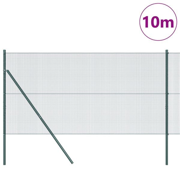 vidaXL Tvorelės stulpas Žalia 10 x 1,2 m (16 x 16 mm tinklas)