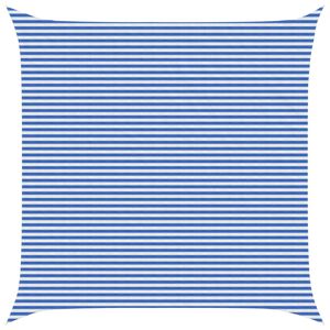vidaXL Saulės &scaron;e&scaron;ėlio audinys Mėlyna ir balta 7 x 7 m HDPE
