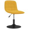 vidaXL Pasukamos valgomojo kėdės, 2vnt., garstyčių geltonos, aksomas