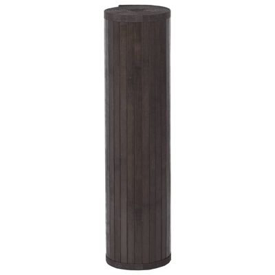 vidaXL Kilimas, tamsiai rudas, 80x400cm, bambukas, stačiakampis