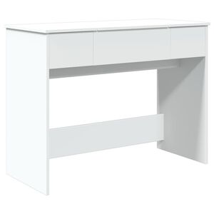 vidaXL Kosmetinis staliukas su veidrodžiu, baltas, 100x45x76cm