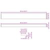 vidaXL Langų palangė Ruda Mediena 60 x 15 x 4,5 cm PVC