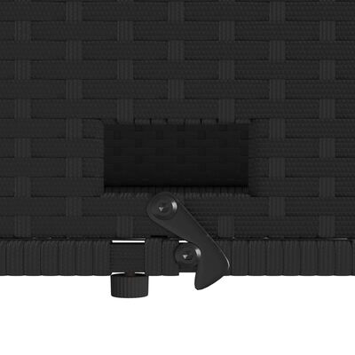 vidaXL Dvivietė sodo sofa su pagalvėlėmis, juodos spalvos, poliratanas