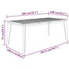 vidaXL Sodo stalas, 200x100x75 cm, akacijos medienos masyvas