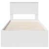 vidaXL Lovos rėmas su stalčių Balta 90 x 200 cm Inžinerinė mediena