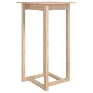 vidaXL Baro stalas, 60x60x110cm, pu&scaron;ies medienos masyvas