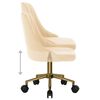 vidaXL Pasukamos valgomojo kėdės, 4vnt., kreminės spalvos, aksomas