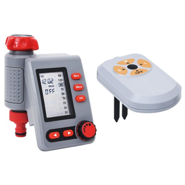 vidaXL Skaitmeninis laistymo laikmatis su išvestimi, drėgmės jutikliu